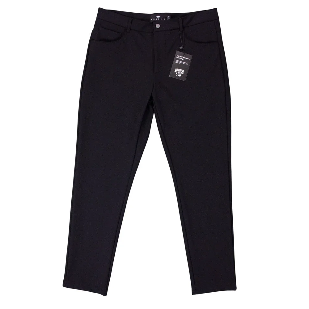 NWT Under 510 Mens 31x27 Super Stretch Performance Pants 5 Pocket Black‎